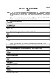 Form 3 - Site Specific Assessment - Molecular Medicine Ireland