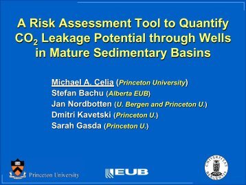 A Risk Assessment Modeling Tool to Quantify Leakage Potential ...