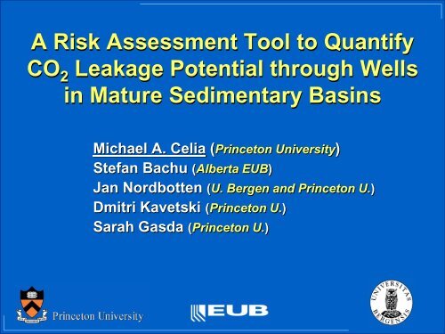 A Risk Assessment Modeling Tool to Quantify Leakage Potential ...