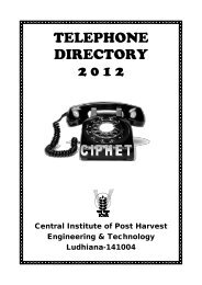 TELEPHONE DIRECTORY 2 0 1 2 - CIPHET