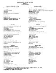 OGS School Supplies List - USD 322