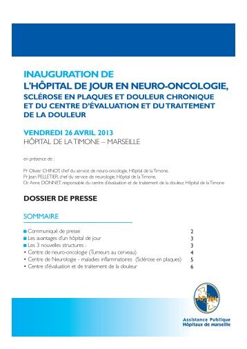 inauguration de l'hÃ´pital de jour en neuro-oncologie - CHU Marseille