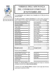 verbale dell'adunanza del consiglio comunale ... - Comune di Sinnai