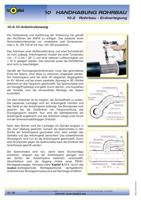 10 HANDHABUNG ROHRBAU 10 - isoplus FernwÃ¤rmetechnik