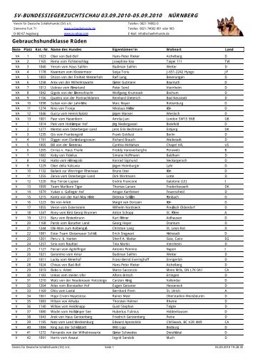 sv-bundessiegerzuchtschau 03.09.2010-05.09.2010 nürnberg