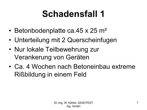 SchÃ¤den im konstruktiven Ingenieurbau - saxotest.de