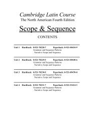 Scope & Sequence - Cambridge Education - Cambridge University ...
