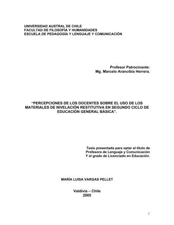 UNIVERSIDAD AUSTRAL DE CHILE - CyberTesis UACh ...