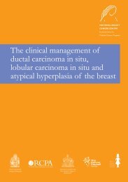 The clinical management of ductal carcinoma in ... - Cancer Australia