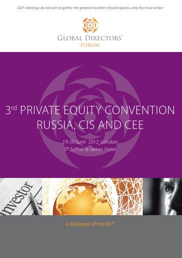 3rd Private equity Convention russia, Cis and Cee - Catalyst