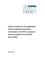 Independent Police Complaints Commission Consultation ... - Liberty