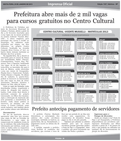 EdiÃ§Ã£o NÂº 1327 - Valinhos - Governo do Estado de SÃ£o Paulo