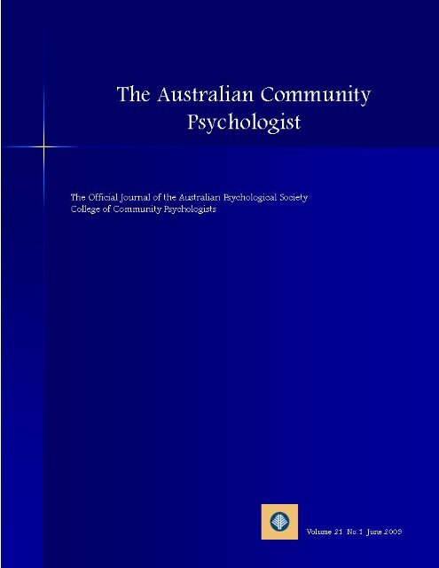 issue 1 09 - APS Member Groups - Australian Psychological Society