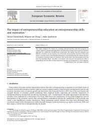 The impact of entrepreneurship education on entrepreneurship skills ...