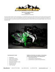 2012 Arctic Cat M800 Proclimb INTERCOOLED ... - Boondocker