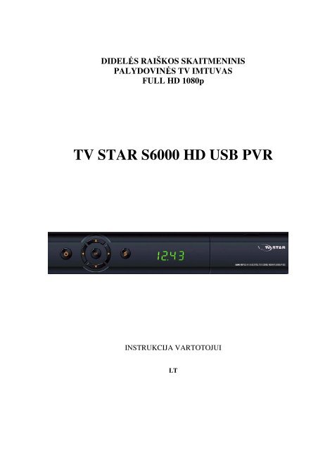 TV STAR S6000 HD USB PVR