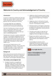 Fact sheet Welcome to Country and Acknowledgement of Country