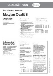 Technisches Merkblatt Metylan Ovalit S
