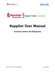 Supplier User Manual - Kenya Airways