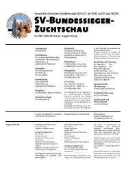 SV-Bundessieger- Zuchtschau - Verein für Deutsche Schäferhunde ...