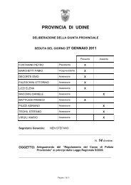 regolamento della polizia locale provinciale - Provincia di Udine