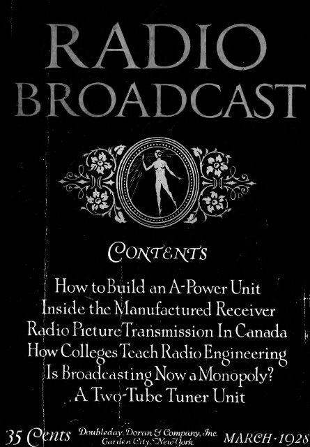 Radio Broadcast - 1928, March - 64 Pages, 5.7 ... - VacuumTubeEra