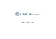 creawater â listino 2012