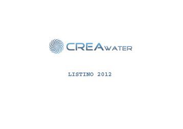 creawater â listino 2012