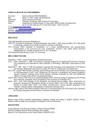 CURRICULUM VITAE S.B. KROONENBERG Full name: Salomon ...