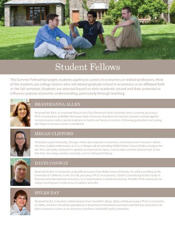 Student Fellows - American Institute for Economic Research