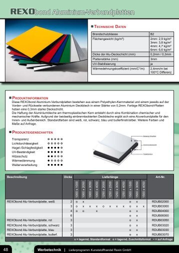 Katalog Werbetechnik - Kunststoffhandel Rexin