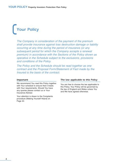 Property Investors Protection Plan policy document (PDF)