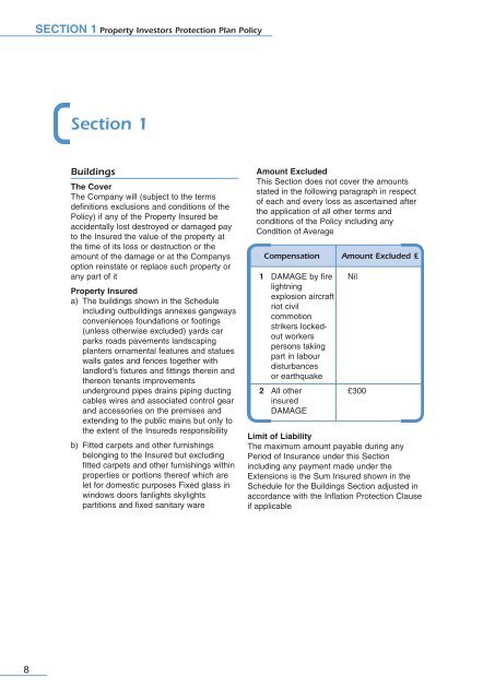 Property Investors Protection Plan policy document (PDF)