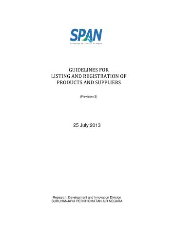 Guidelines For Registration Of Supplier - Suruhanjaya ...