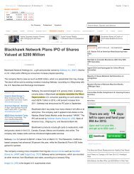 Blackhawk Network Plans IPO of Shares Valued ... - The Nilson Report