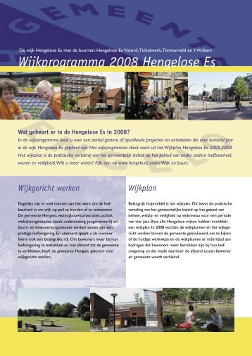 Wijkprogramma Hengelose Es 2008.indd - Gemeente Hengelo