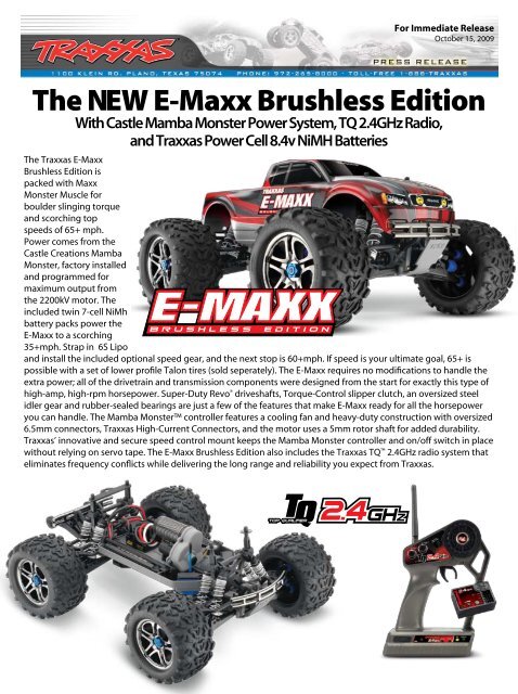 The NEW E-Maxx Brushless Edition - hoeco