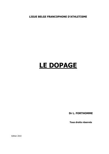 LE DOPAGE - Lbfa.be