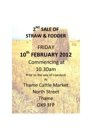 10 FEBRUARY 2012 - Thame Farmers Auction Mart