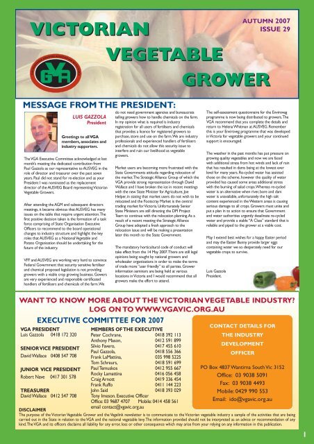No. 29 download pdf 910k - Vegetable Growers Association of Victoria