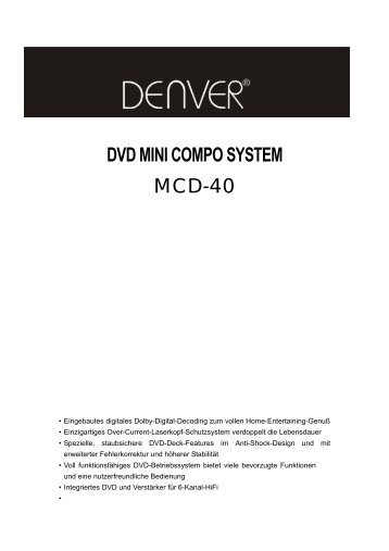 DVD MINI COMPO SYSTEM MCD-40
