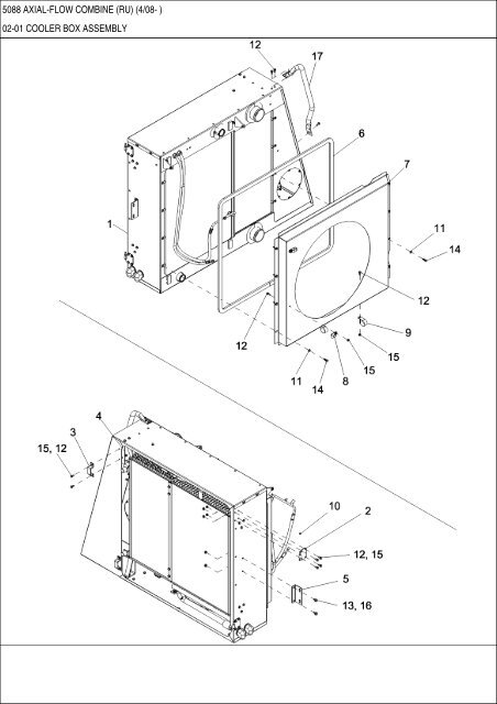 5088 AXIAL-FLOW COMBINE (RU) (4/08- ) 02-01 COOLER BOX ...