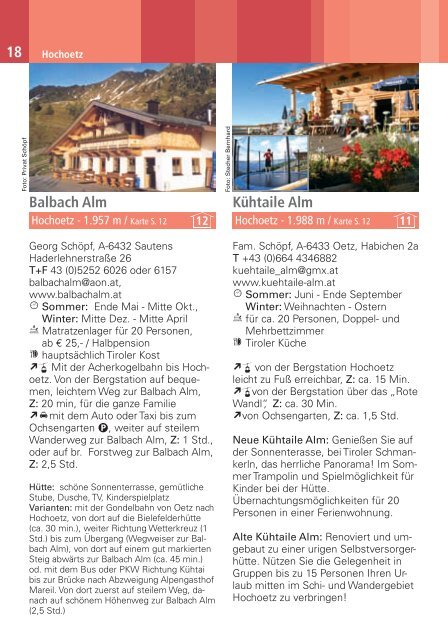 Hütten- & Wandertipps - Download brochures from Austria