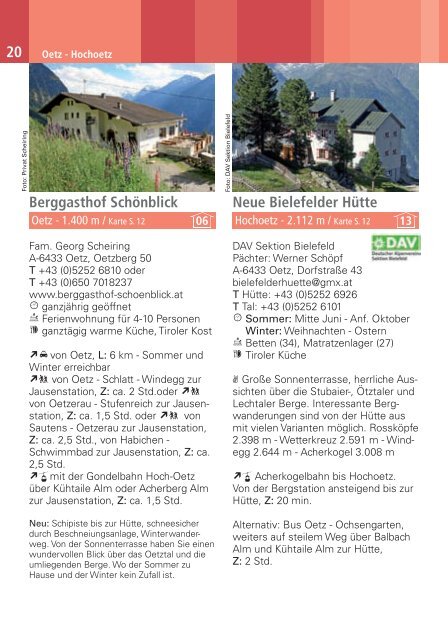 Hütten- & Wandertipps - Download brochures from Austria