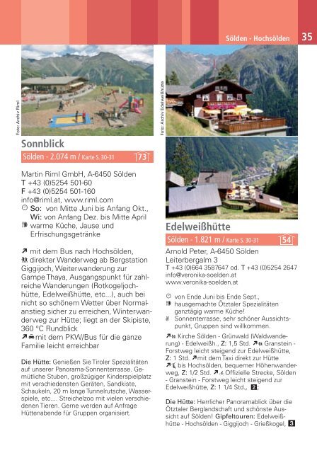 Hütten- & Wandertipps - Download brochures from Austria