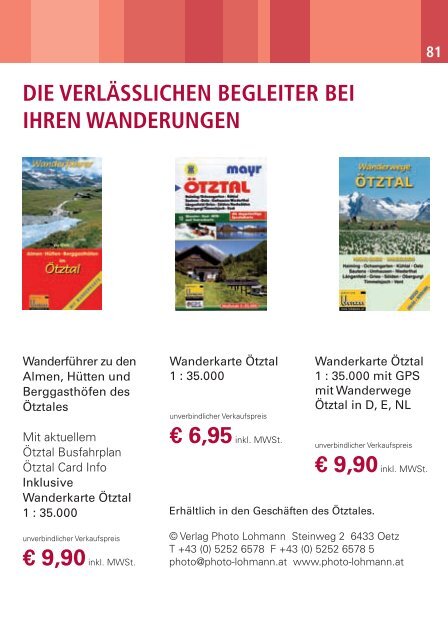 Hütten- & Wandertipps - Download brochures from Austria