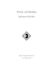 Termin- und Spielplan - Schachgemeinschaft Rochade Brauweiler ...