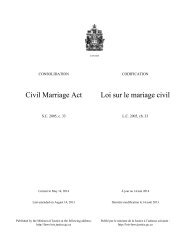 Civil Marriage Act Loi sur le mariage civil - Lois du Canada - Justice