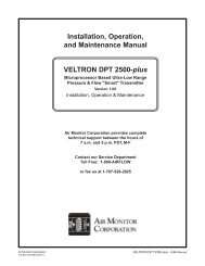 IOM VELTRON DPT2500-Plus - Air Monitor Corporation