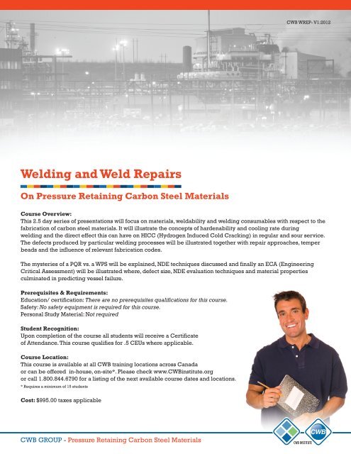 Welding and Weld Repairs - CWB Group